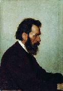 llya Yefimovich Repin Portrait of architect Aleksey Ivanovich Shevtsov oil painting